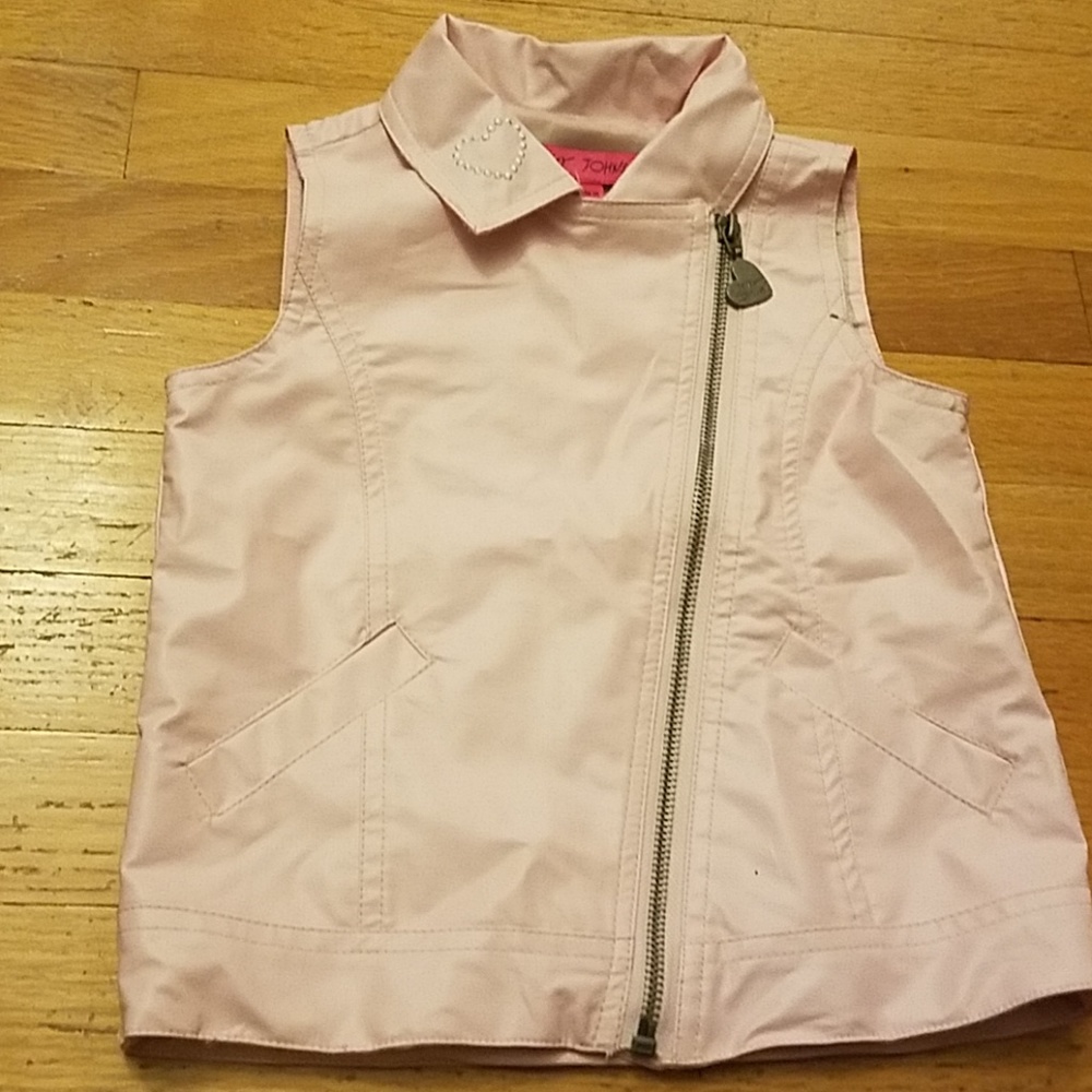 NWOT Betsey Johnson Pink faux leather Vest…